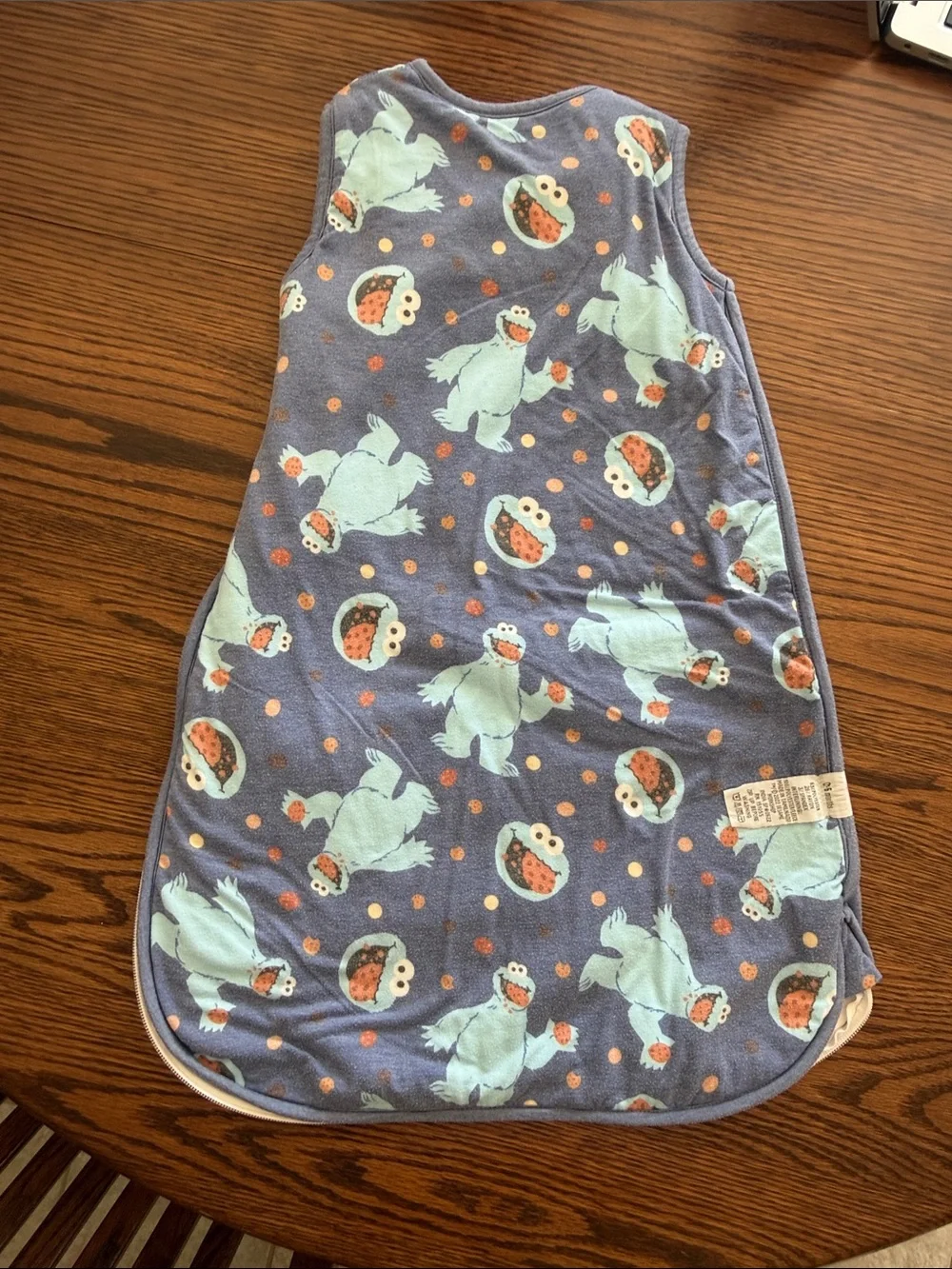 Copper Pearl Cookie Monster Sleeveless Kids Sleep Sack in Slate Blue